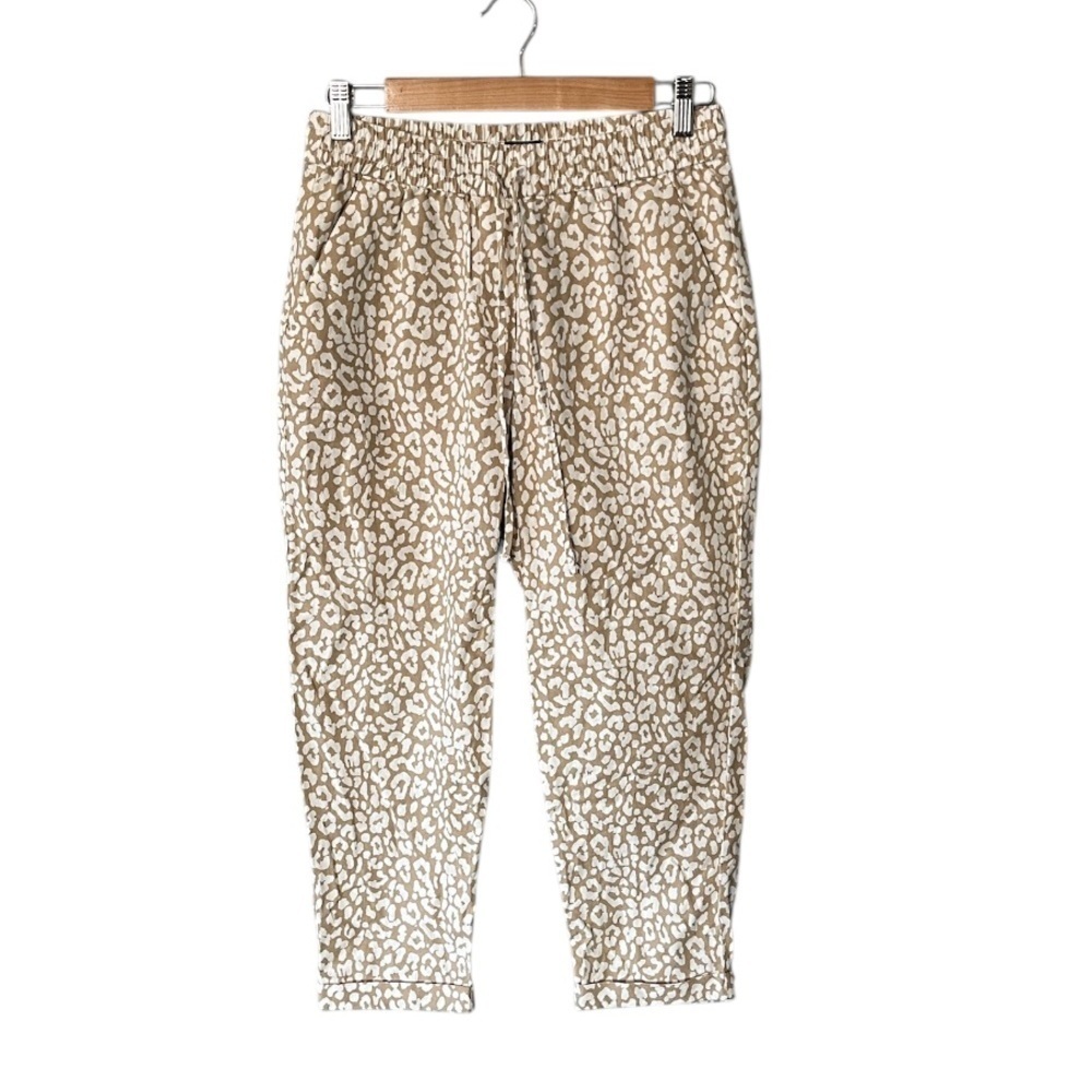 NWT J. Crew Linen Blend Leopard Drawstring Pants … - image 2